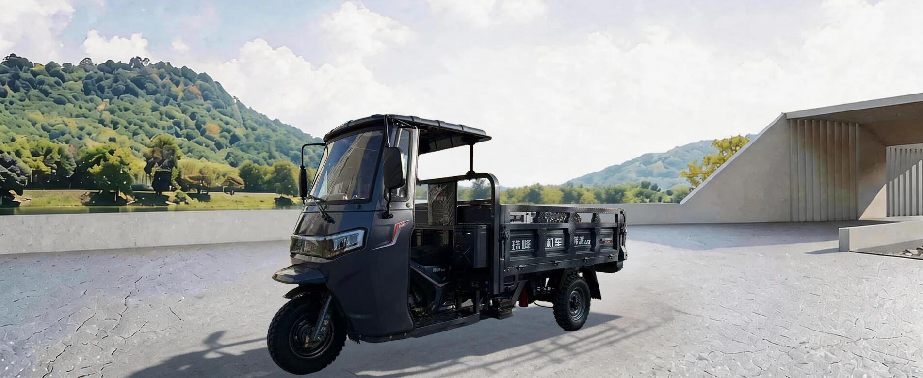 Semi-enclosed Motorized Cargo Tricycle – HANPAI-U3P